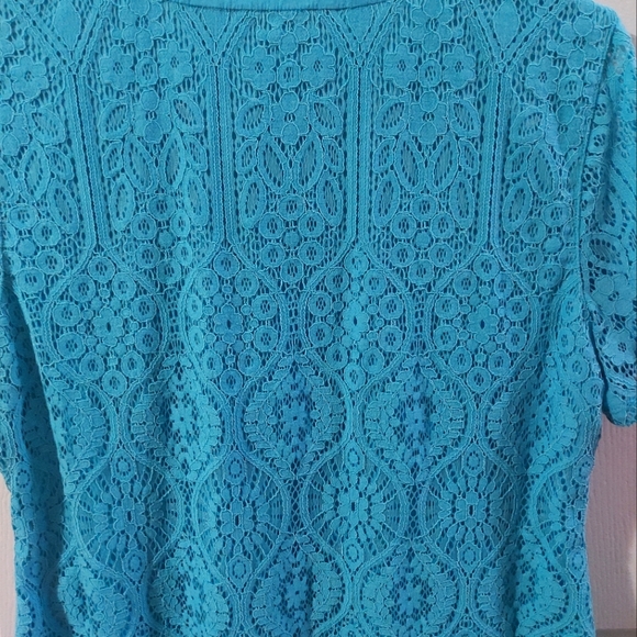 Beautiful Lace Tunic Style Blouse Size Medium - Picture 5 of 10